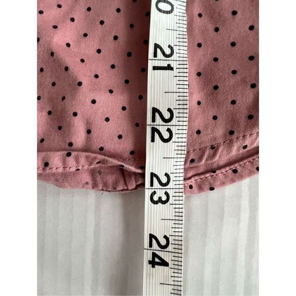 New York & Co size XS half button down polka dot shirt - Picture 7 of 8